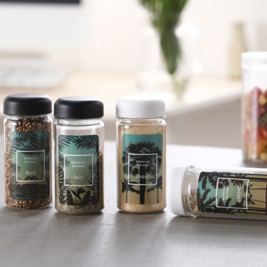 하와이안키친 양념통(블랙) 5P+스티커 8종