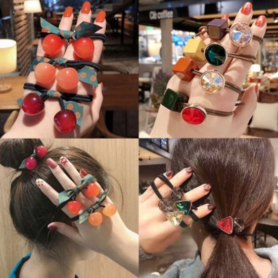안아픈 헤어 머리끈 고무줄 올림 똥 머리 방울 짱짱한