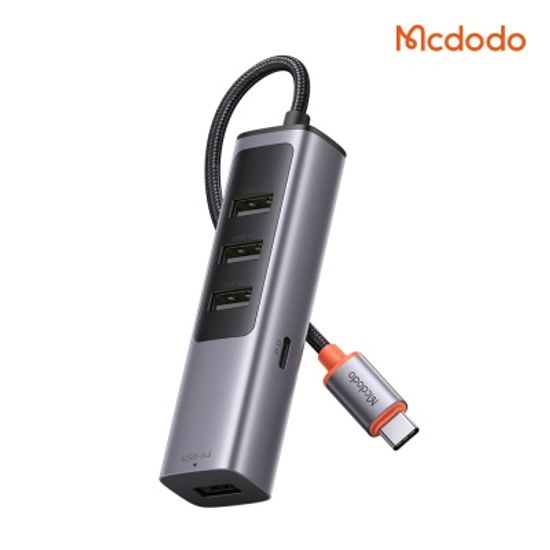 맥도도 HU112 C타입 5포트 멀티 허브 USB3.0x4+PD100W