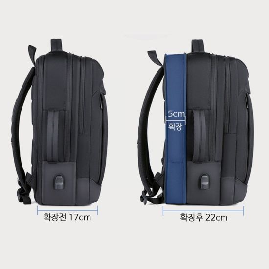 [DICUBO]비지니스 스마트 USB충전 랩탑 백팩 DMC-3319