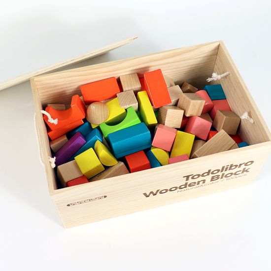 토도리브로 원목 블럭100pcs