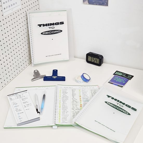 마넷 RECODE 26공 바인더 / 말차그린 속지