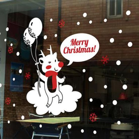 크리스마스시트지_풍선든 루돌프