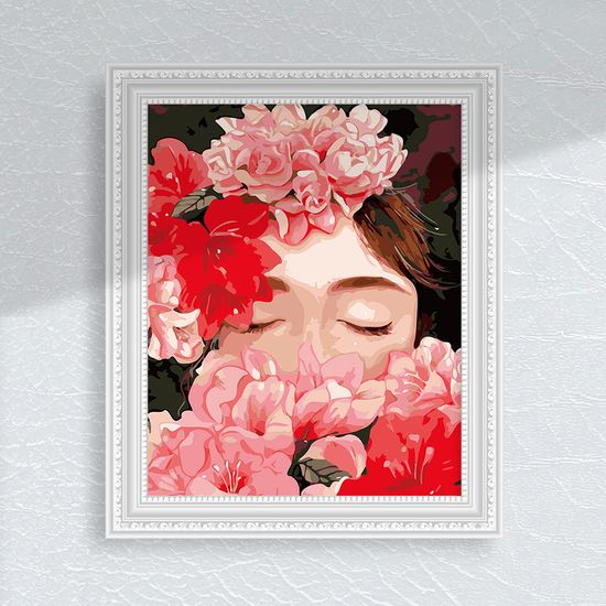 꿈꾸는소녀 인물화 꽃그림 DIY 그림 취미 미술 명화