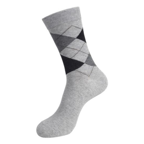 [쿠비카]신사 정장 아가일 패턴 중목 남성양말 L426