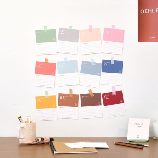 2023 누보 캘린더 탁상달력 미니 엽서 책상 달력