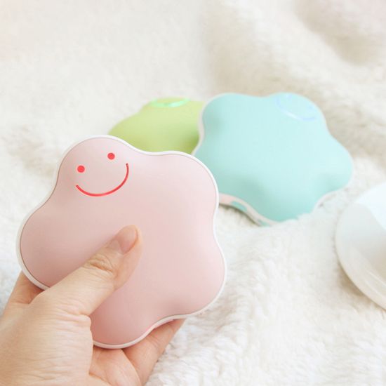 구름 USB 충전식 손난로 & 3600mAh 외장 보조 배터리