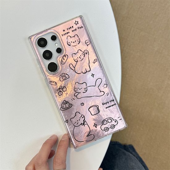 갤럭시 s25 s24 s23 커플 동물 캐릭터 자개 폰 케이스