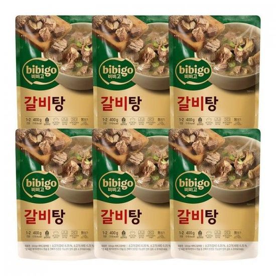 든든한 CJ 비비고 갈비탕 400g x 6입 가정용 간편식 즉석국물요리