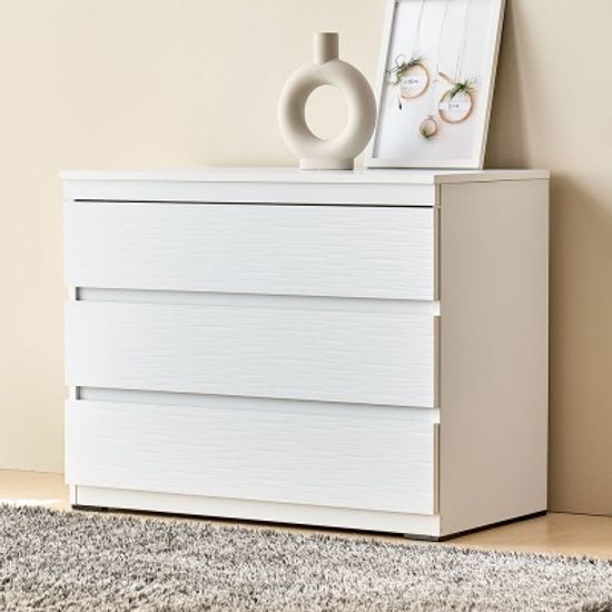 필리 화이트 모던 서랍장 750 3단 (착불)