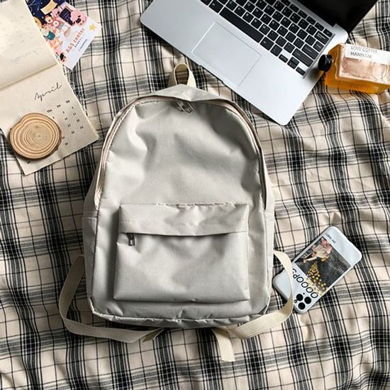 심플 데일리 학생 포켓 백팩