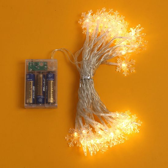 [도토로]40구 LED 눈꽃 가랜드 전구(6M) (웜색)