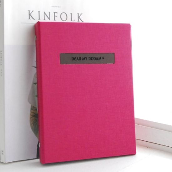 프리미엄 이니셜 초음파앨범(임신다이어리)-핫핑크