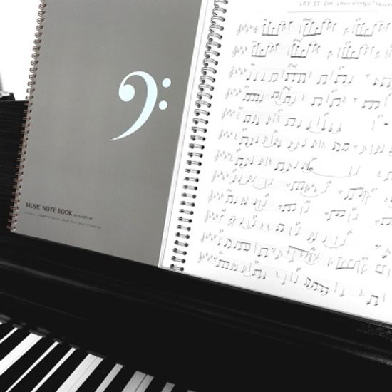 A4 음악노트(작곡노트,오선노트) 60매 - 낮은음자리표