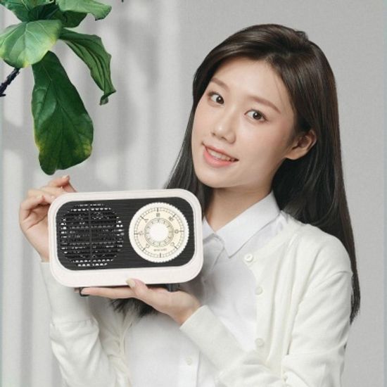레트로 카세트모형 미니 실내용 온풍기 손난로 화이트