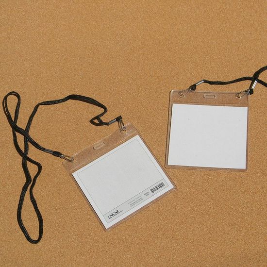 102x90mm PVC 목걸이 스퀘어명찰 NT0017 1팩(10개입)