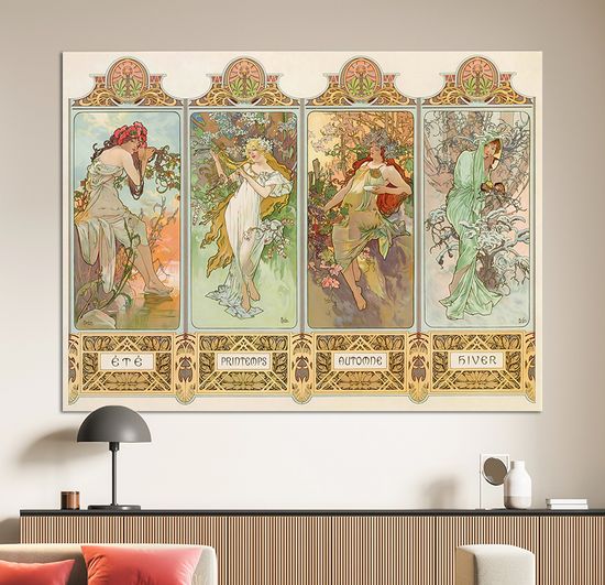 알폰스무하 명화 액자 전시회 그림 거실 인테리어