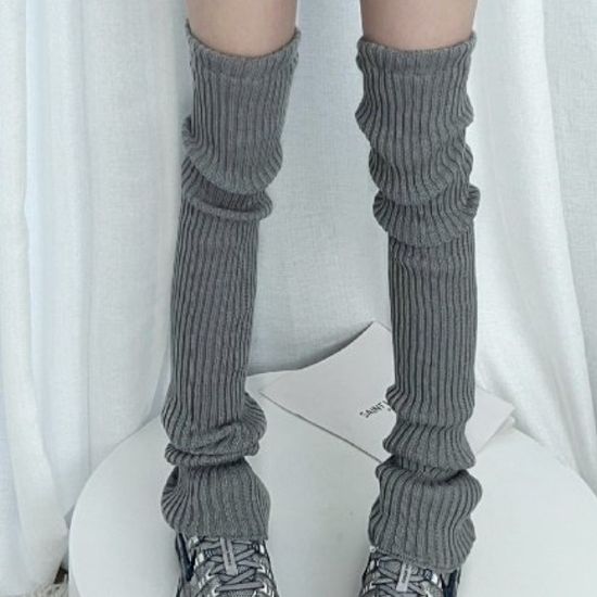 [애슬릿]골지 니트 여성 롱 레그 워머 방한 발 토시