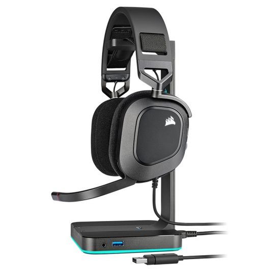 커세어 유선헤드셋 HS80 RGB USB CARBON