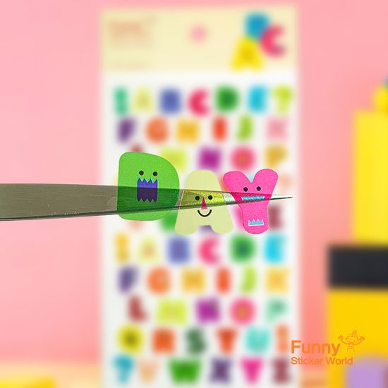 퍼니스티커 L406P 알파벳 PVC 다이어리데코 스티커