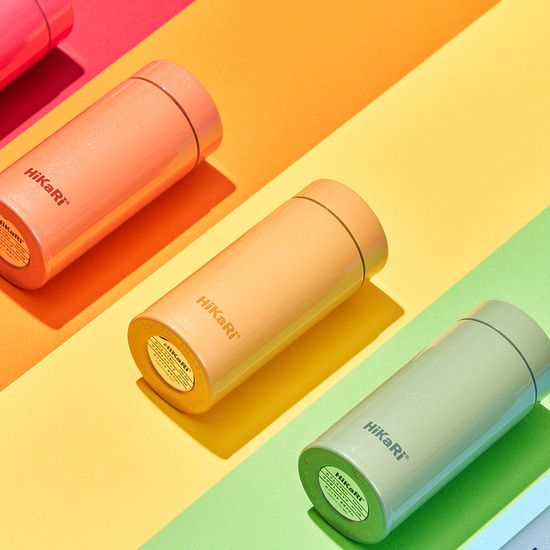 히카리 미니 소형 보온병 스텐 텀블러 레인보우 200ml