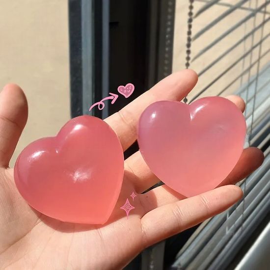 색변화 하트 말랑이 슬랑이 스퀴시 스트레스볼 커플