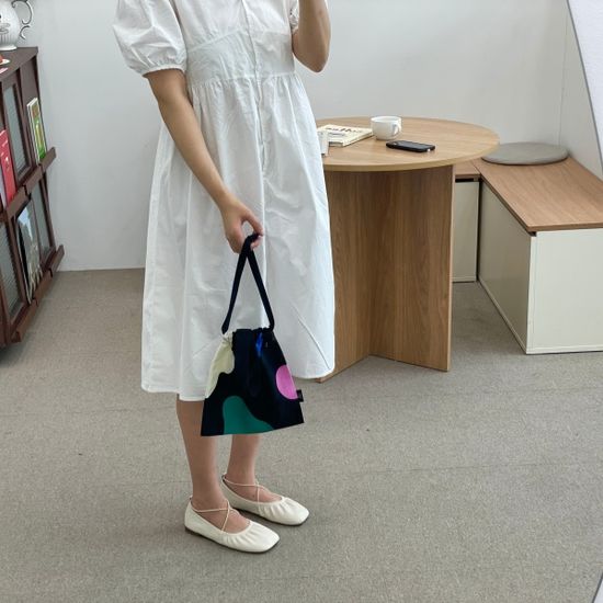 브떼 주머니 손목 스트랩 책 토드백 도시락 가방