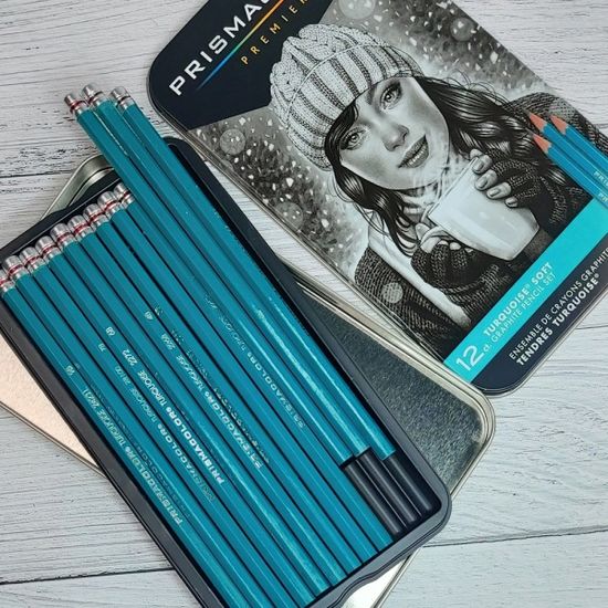 프리즈마 드로잉/스케치연필 TURQUOISE SOFT 12종 틴