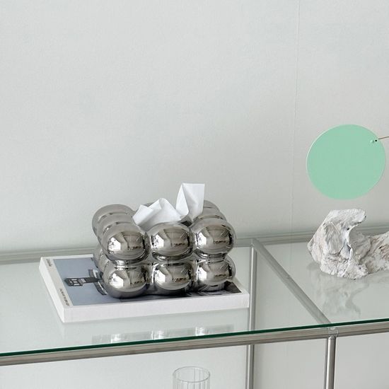 코시나 몽글몽글 도자기 휴지케이스 (실버)