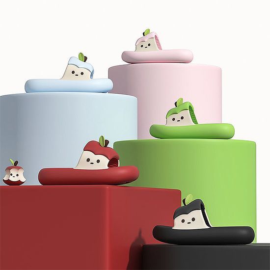 귀여운 사과 캐릭터 EVA 슬리퍼 층간소음 쿠션 실내화