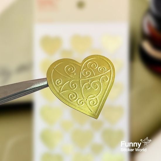 퍼니스티커 63-30KG 금박 하트 금박지 다이어리데코