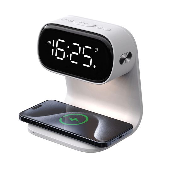 아이노트 무선 고속충전 감성 무드등 알람시계 WDS100