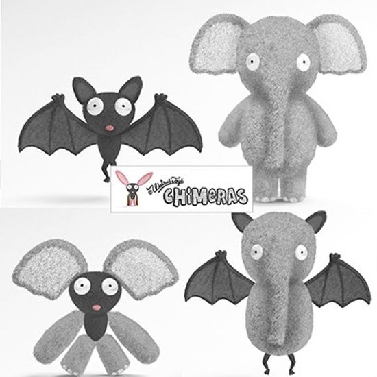 크리스마스 특가-키메라 애니멀즈 1+1 (코끼리와 박쥐)