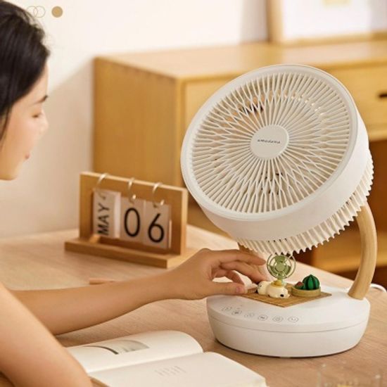 엔틱 우드 에어 선풍기 공기순환 써큘레이터