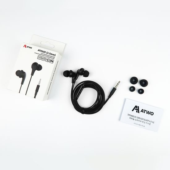  3.5mm 가성비 다이나믹 드라이버 유선 이어폰 AT0105