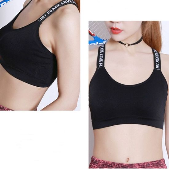 레터링 어깨끈 노와이어 스포츠브라(WB646A1)