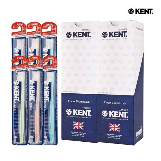[켄트] 오리지널 콤팩트 초극세모 칫솔 12EA