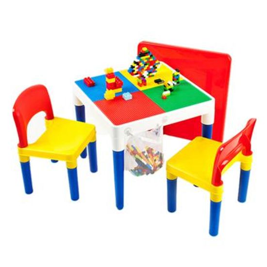 NEW 블럭놀이 레고테이블 2-IN-1/책상변신/의자2개