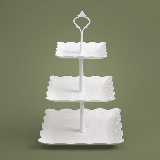 인조이 3단 디저트 트레이 에프터눈티 케이크스탠드