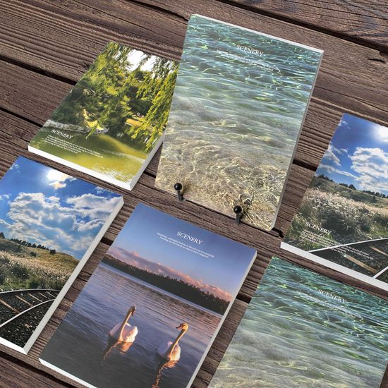 리코즈 A5 시너리 포토 모눈노트 패드(+PVC커버)