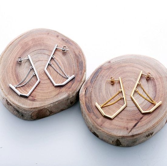 WH-Polygon earrings