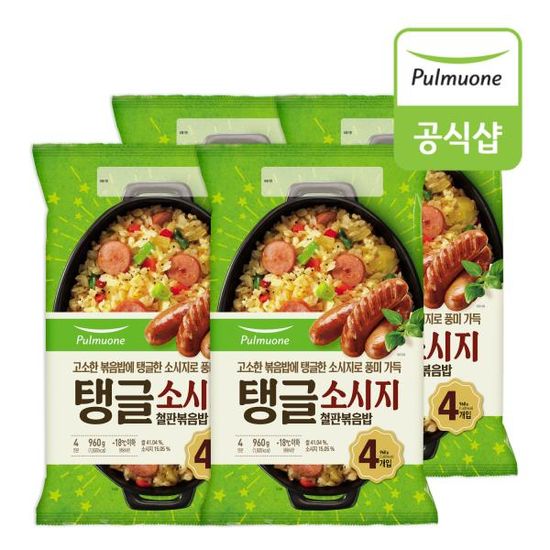 풀무원 탱글소시지 철판볶음밥 4인분(960g) x 4봉