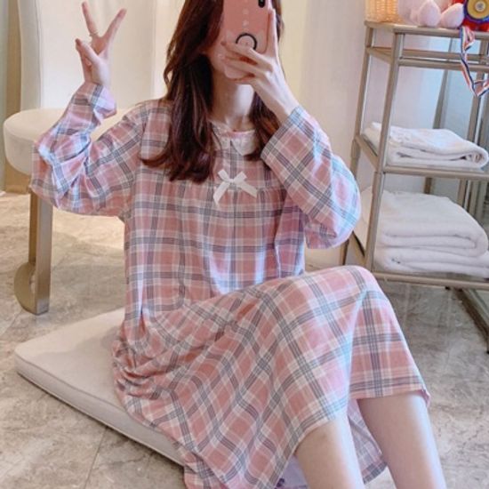 어나더뷰 러블리 체크리본 롱원피스 파자마 8종 942