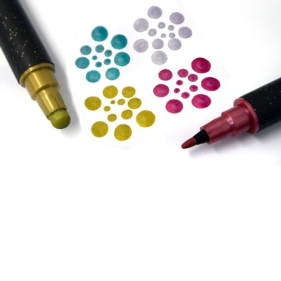 쿠레타케 지그 클린컬러 DOT-양면 메탈릭 6색 F192-4