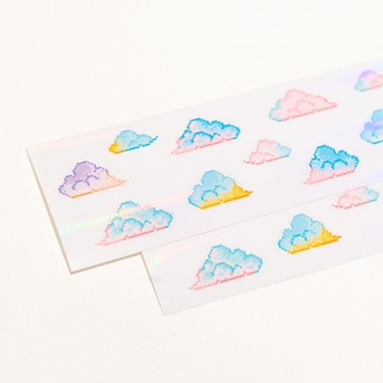 구름 픽셀 스티커