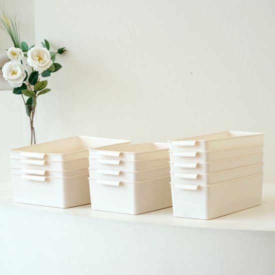 리빙 그립 바스켓 S 8P 손잡이 정리함