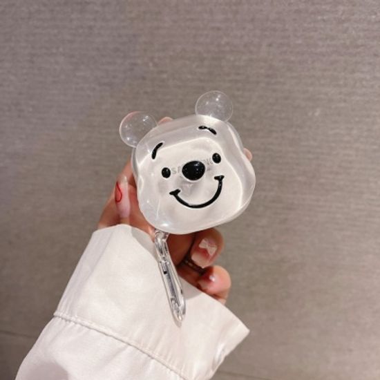 갤럭시 버즈2 프로 라이브 곰돌이 고양이 투명 케이스