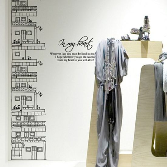 더플레이스 (반제품A타입) 건물 그래픽스티커 포인트 시트지