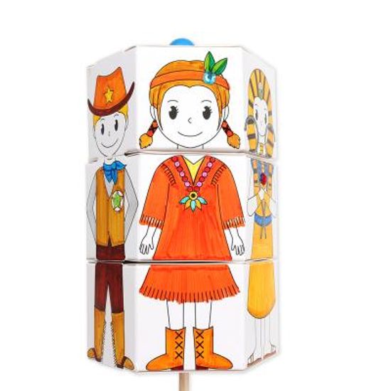 (미술샘) DIY 세계여러나라의상 6각큐브 만들기