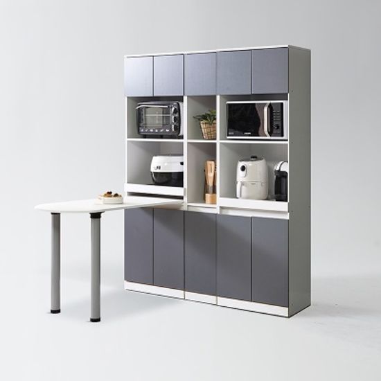 루블린 주방 수납 식탁 렌지대+틈새장 세트 A (착불)